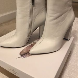 jessica simpson white ankle boots
